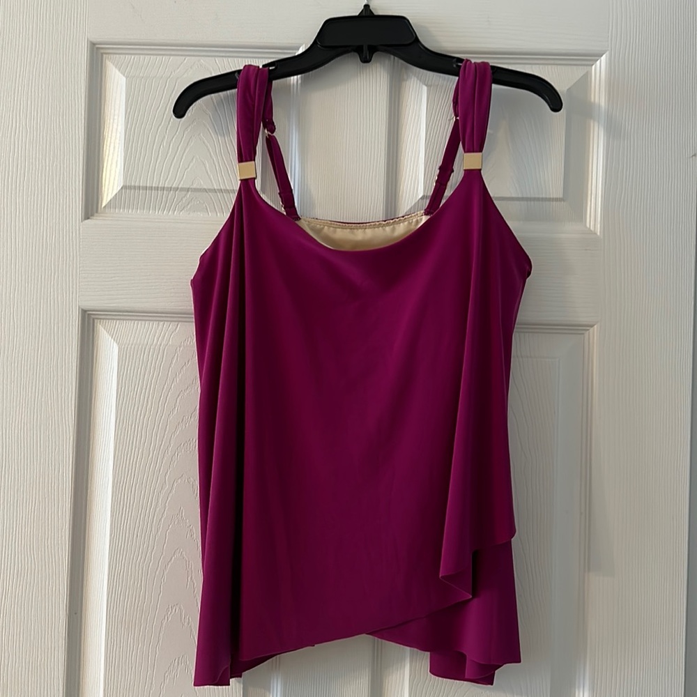 NEW Miraclesuit Raspberry Swim Top NOTE:model pic showing style only NOT color.